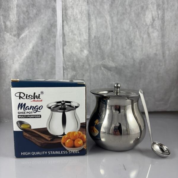 Rishi Metal Mango Ghee Pot