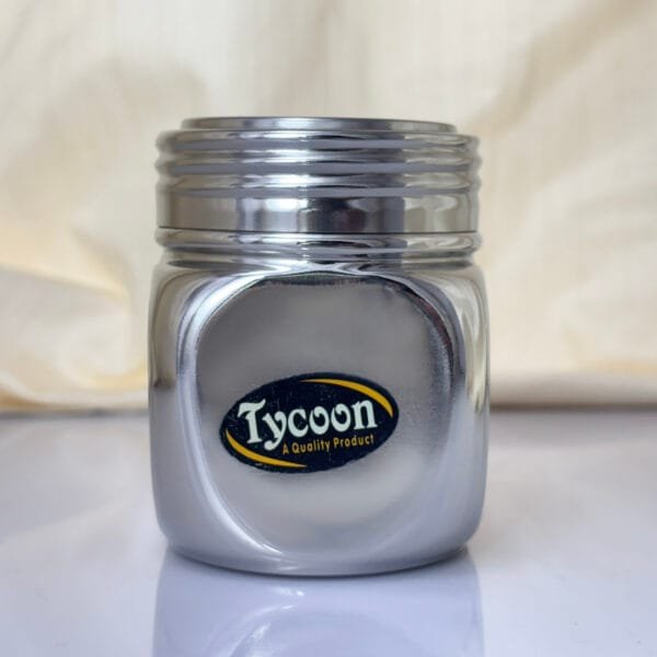 Tycoon square stainless steel canister set of 6. in minimalistic design.