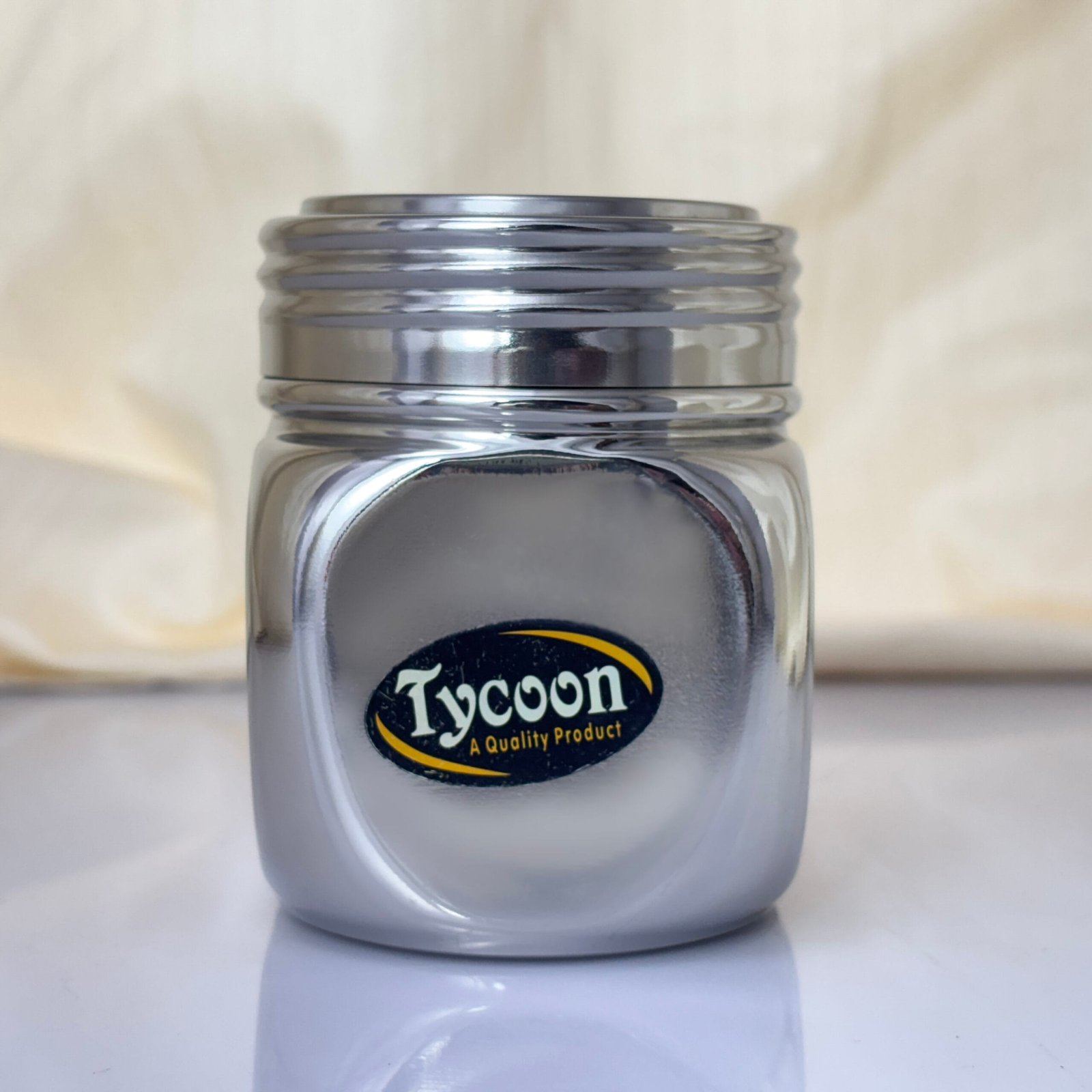 Tycoon square stainless steel canister set of 6. in minimalistic design.
